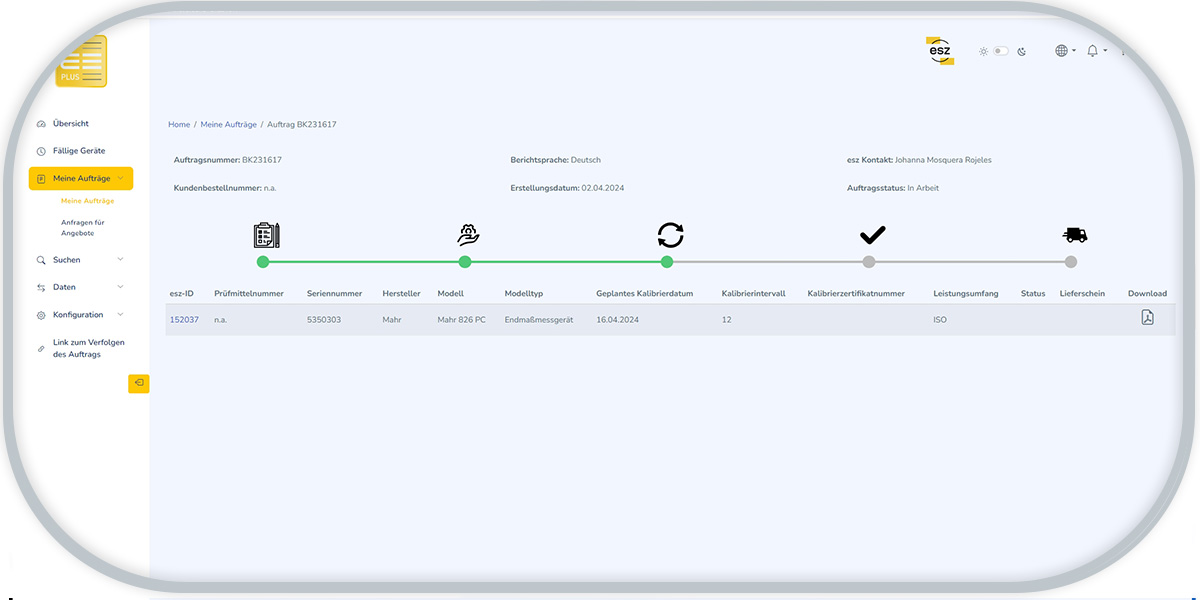 Auftragsübersicht auf einen Blick Auftragsübersicht auf einen Blick