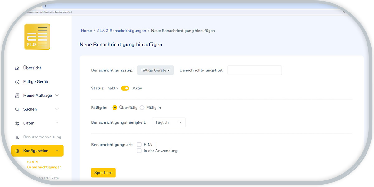 Einhaltung von Kalibrierfristen durch praktische Benachrichtigungsfunktion Einhaltung von Kalibrierfristen durch praktische Benachrichtigungsfunktion